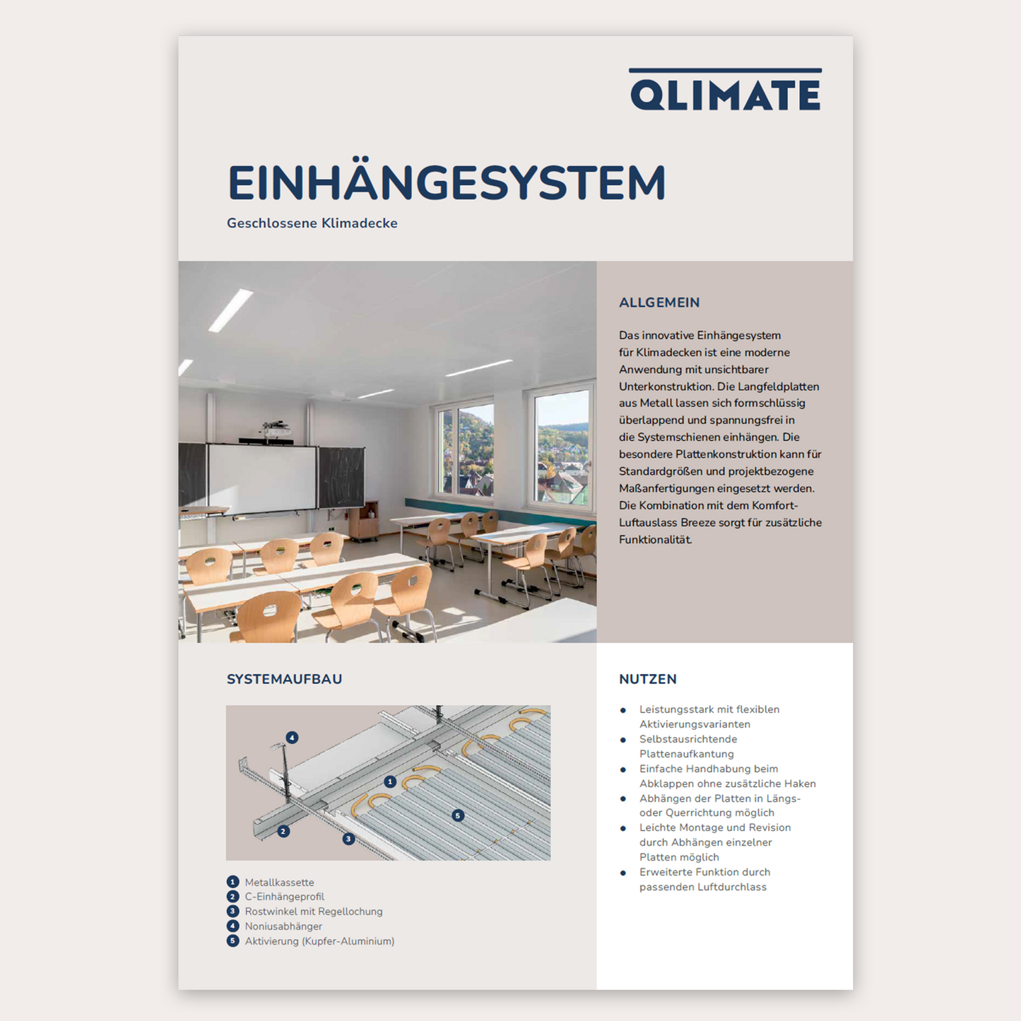Datenblatt Einhängesystem