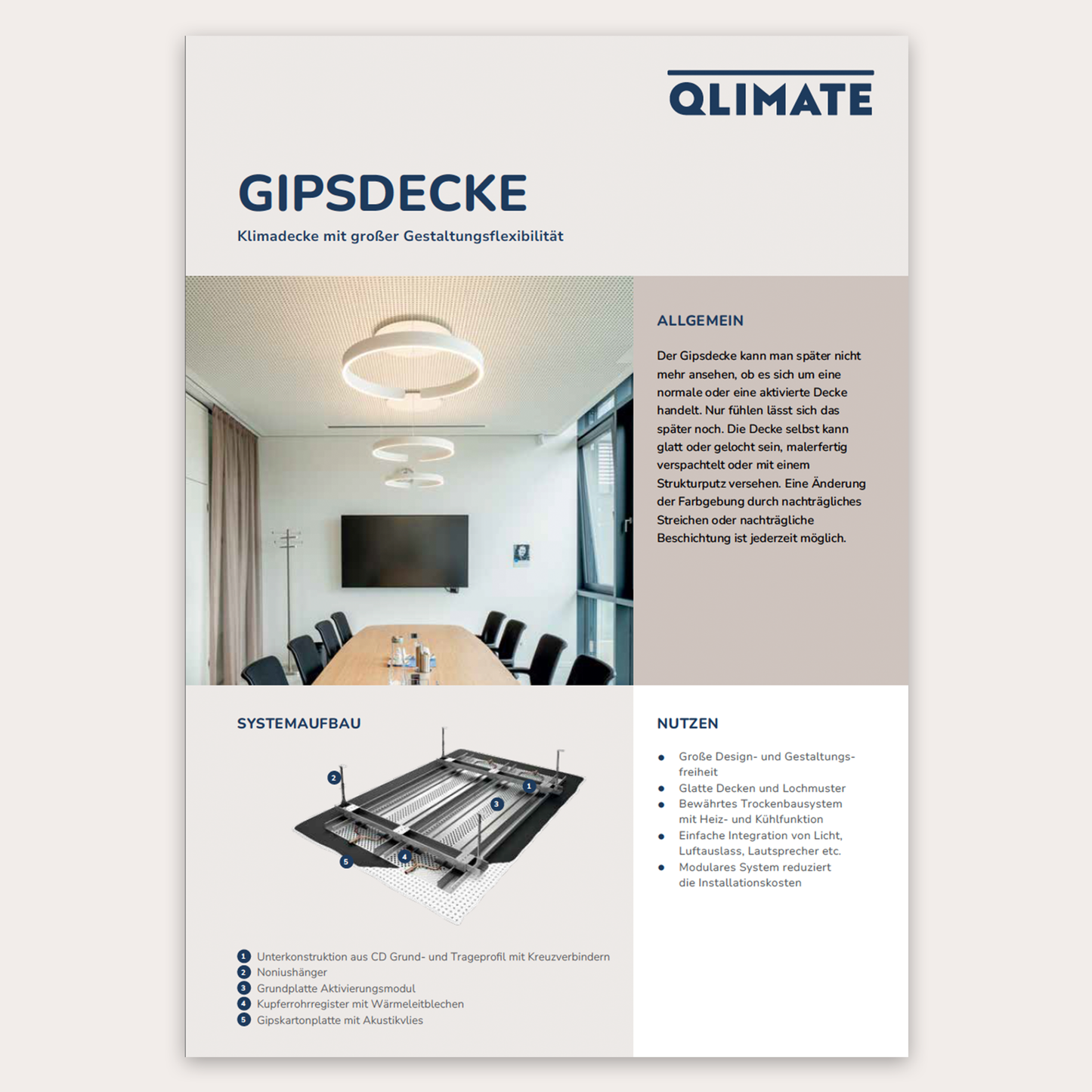 Datenblatt Gipsdecke